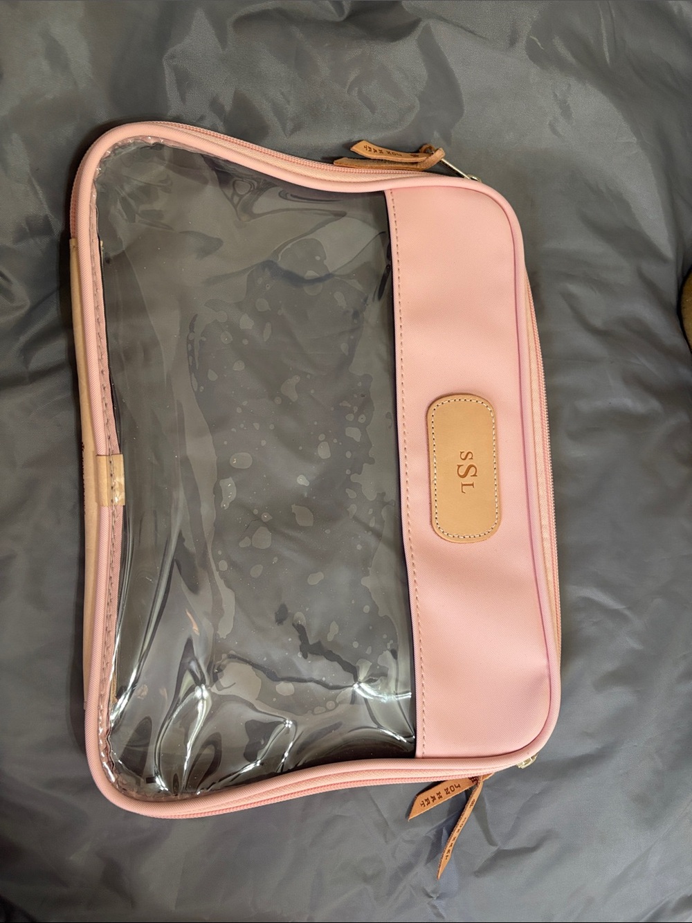 Jon Hart Design Pink Clear Cosmetic Bag